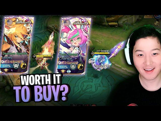 How much is The Aspirants New Skins Lesley and Chang E? Gameplay and Review | Mobile Legends