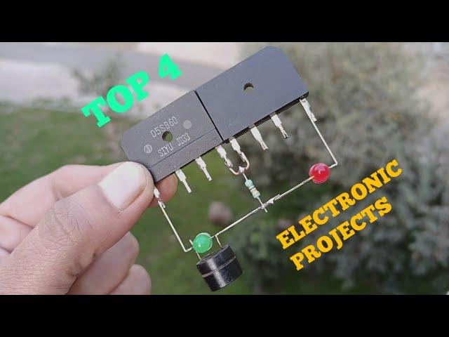 TOP 4 ELECTRONIC PROJECTS WITH TRANSISTOR BC547, MOSFET Z44N & LED