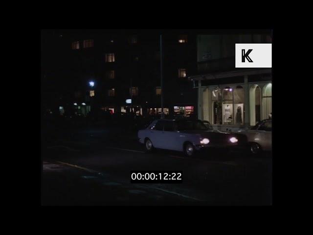 1970s London Streets At Night, POV Driving