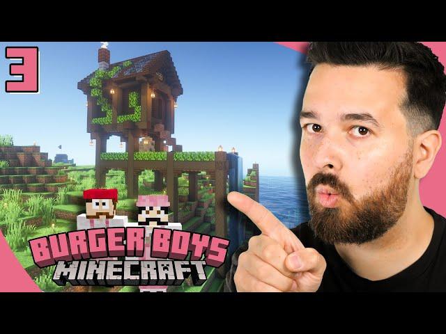 Building an Iron Farm! - Burger Boys Minecraft (Part 3)