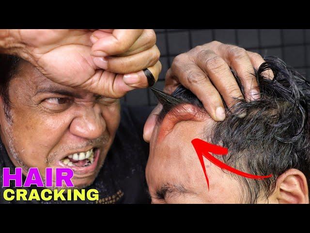 Unlimited Hair Cracking by Asim Barber | Intense Head Massage for Sleep | Back Bone Adjustment ASMR