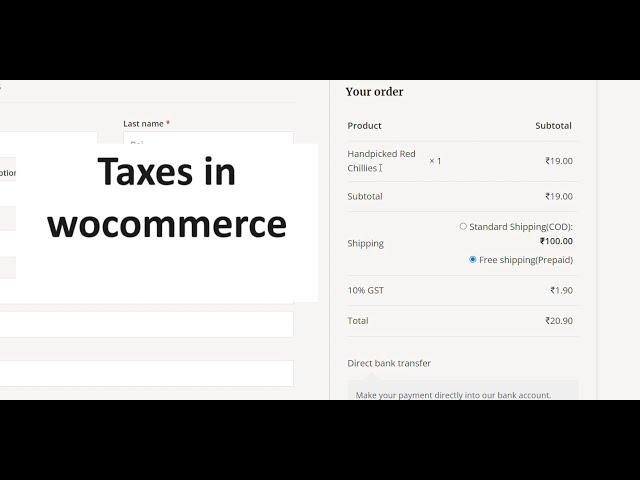 How to setup taxes in woocommerce