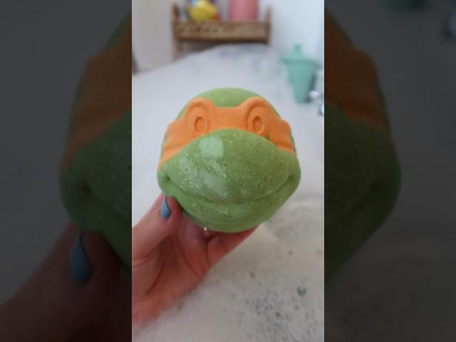 LUSH X TEENAGE MUTANT NINJA TURTLES BATH BOMB!!! this thing is HUGE! #lush #lushxtmnt