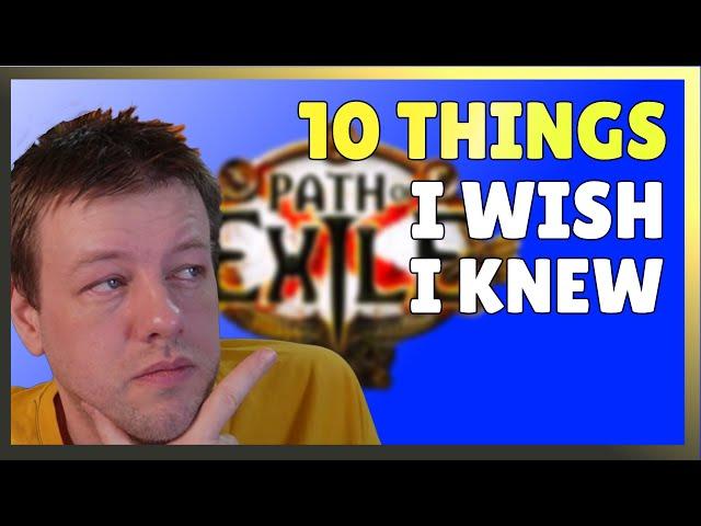 10 Things I wish I knew when I started playing PoE