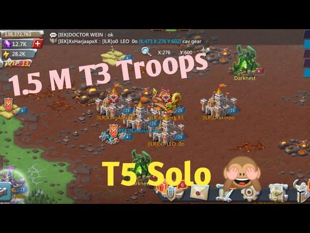 Lords Mobile 1.5M T3 Troops Vs T4/T5 Solp Hits | Lords Mobile Solo Defense| Lords Mobile