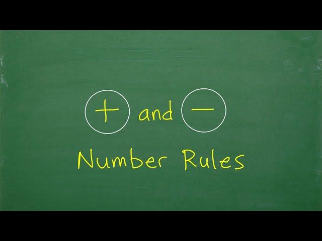 Positive and Negative Number RULES – The EASY WAY!