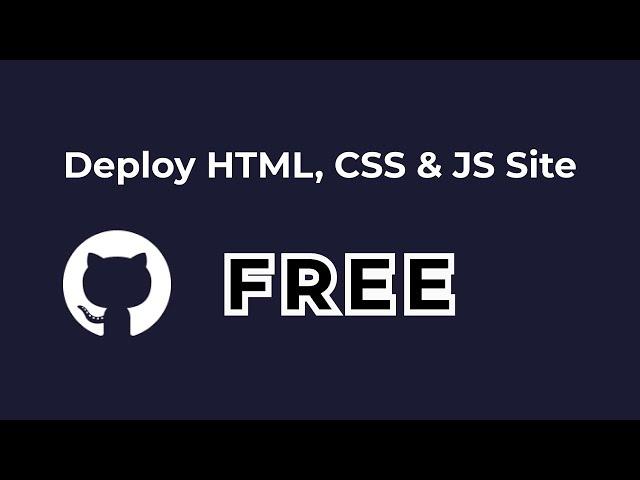 How to deploy HTML, CSS & JS website for free || How to publish HTML, CSS & JS website for free