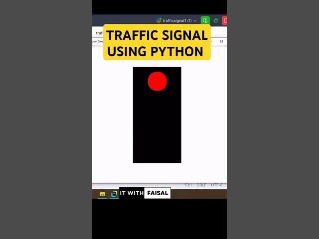 I Made a Traffic Signal Using Python | Easy Python Project For Beginners #python #trafficsignal