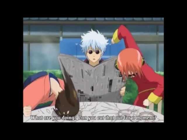 Gin gets beaten by Kagura and Otae