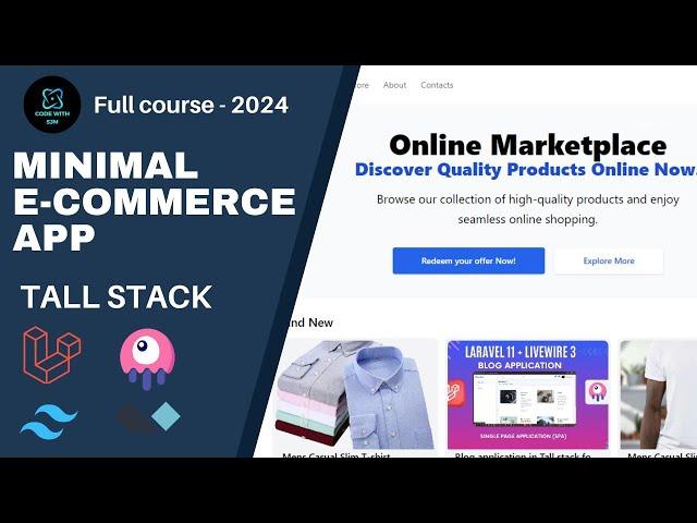 Build a Full stack Minimal E-commerce Application with Laravel 11 and Livewire 3 | TALL Stack
