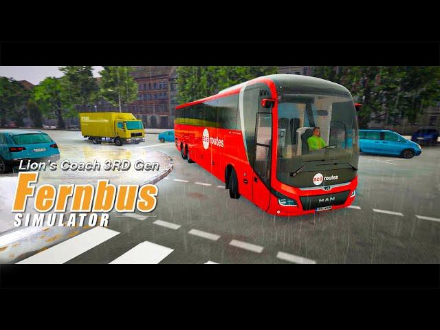 Man Lion's Coach 3rd Gen - Fernbus Simulator Gameplay | Thrustmaster T300RS