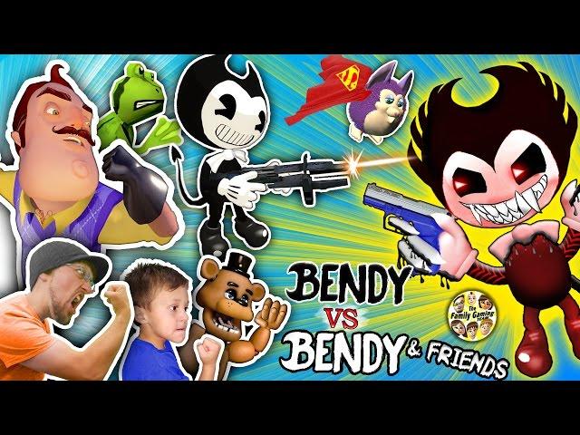 BENDY & THE INK MACHINE vs. HELLO NEIGHBOR, FGTEEV, AMAZING FROG, TATTLETAIL & FNAF Garry's Mod