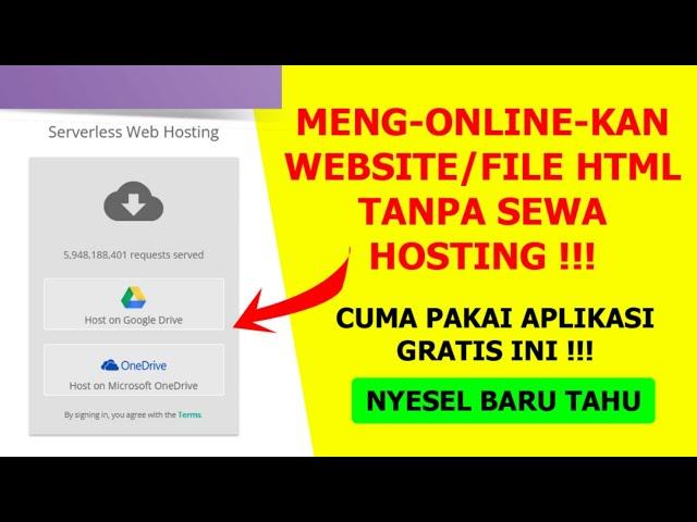 CARA MENG-ONLINE-KAN WEBSITE / FILE HTML DARI GOOGLE DRIVE !!! TANPA SEWA HOSTING