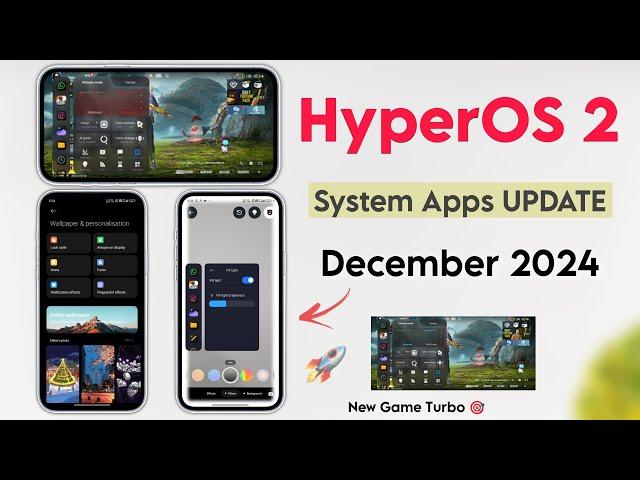 Xiaomi HyperOS 2 System App Update  Sounds 2.0, Security & Game Space New UI  December 2024 Update