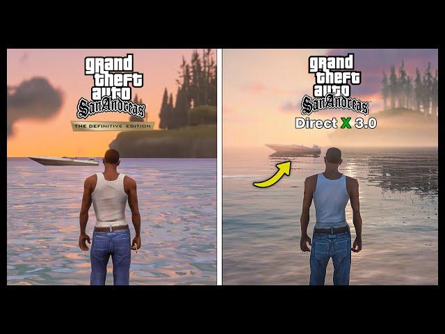 GTA San Andreas: The Definitive Edition vs DirectX 3.0 - Graphics Comparison