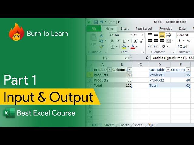 Create an Input and Output Table | Excel