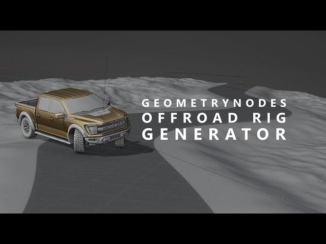 Geometrynodes - Offroad Rig Generator V04