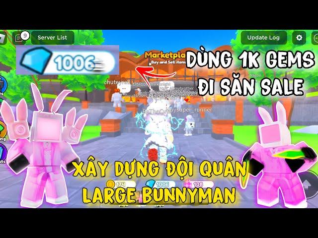 Dùng 1000 Gams Săn Sale Units Titan? Mình Đã Xây Dựng Đội Quân BUNNYMAN Trong Toilet Towr Defense