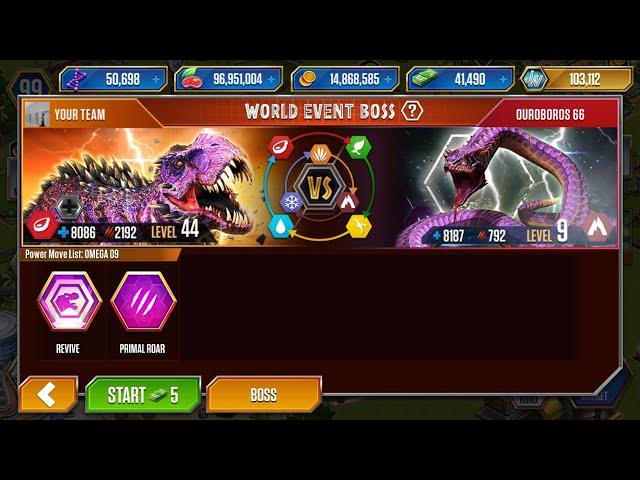 OMEGA VS OUROBOROS - JURASSIC WORLD THE GAME