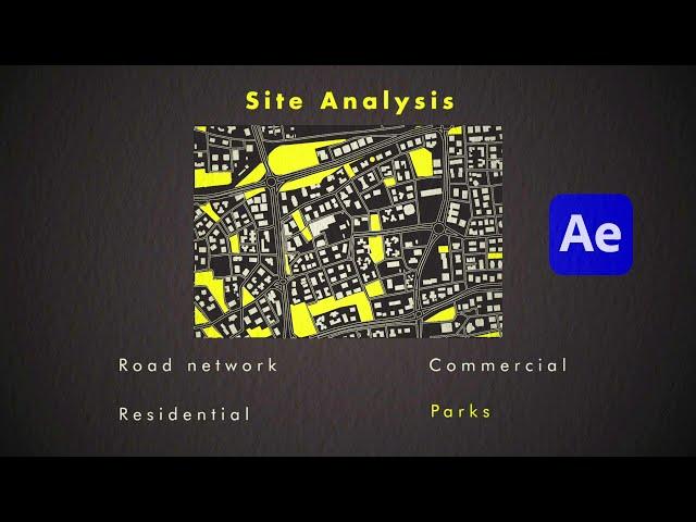 Architectural Site Analysis Animation (After Effects) #aftereffectsforarchitects