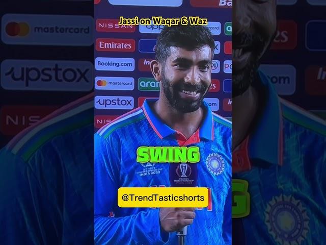 Jasprit Bumrah respect for Waqar & Wasim Akram #shorts