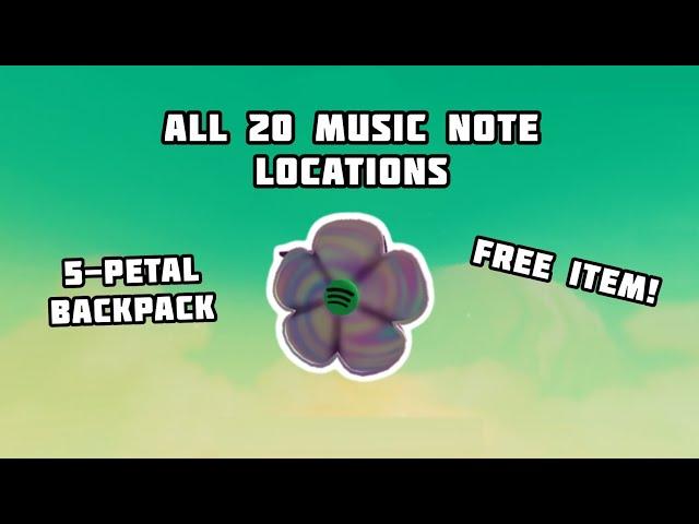 All 20 Music Notes Locations in ROBLOX Spotify Island