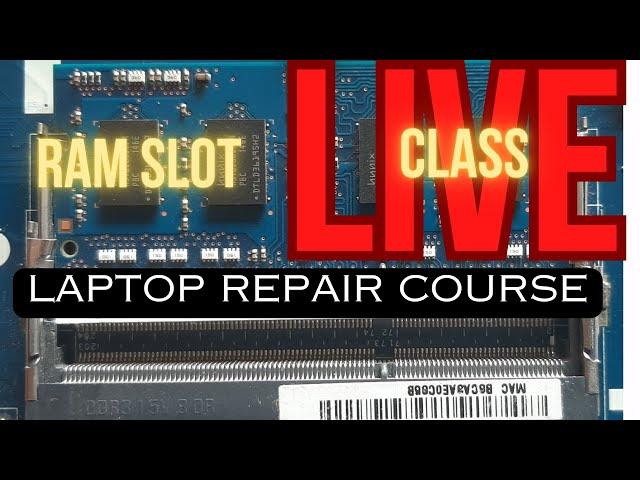 Laptop Repair Course : RAM slot signals and voltages: dramrst#, CS, CKE, ref, D, MA, 1.5, 0.75