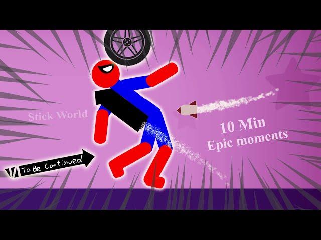 10 Min Best falls | Stickman Dismounting funny and epic moments | Like a boss compilation