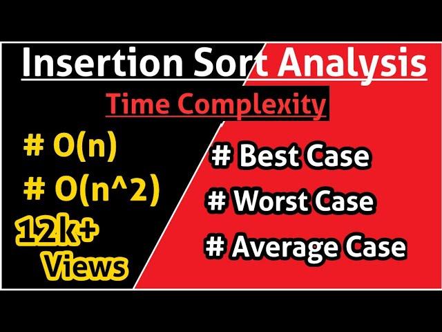 Time complexity of Insertion Sort |  In depth Analysis - Best case, Worst case and Average case