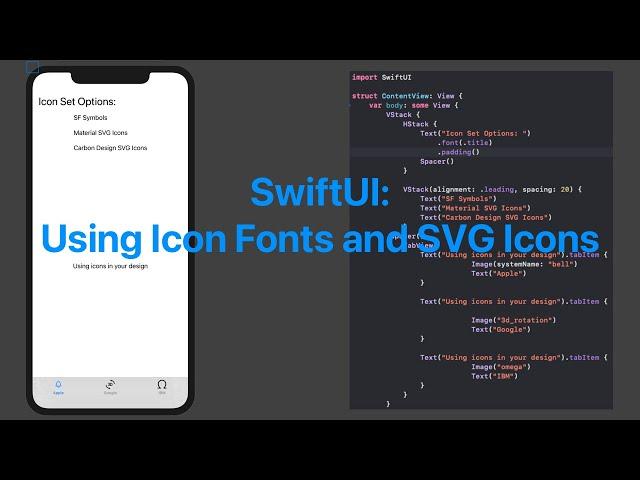 SwiftUI 2.0: Using Icon Fonts and SVG Icons