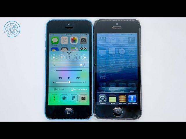 iPhone 5c iOS 7 vs iPhone 5 iOS 6 