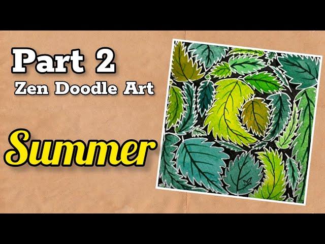 Wonderful Neurographic Art & Zendoodle Drawing Part 2 || Summer Season Creation