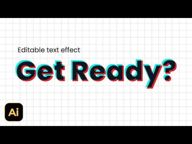 Create a Simple Glitch text Effect Editable in Illustrator