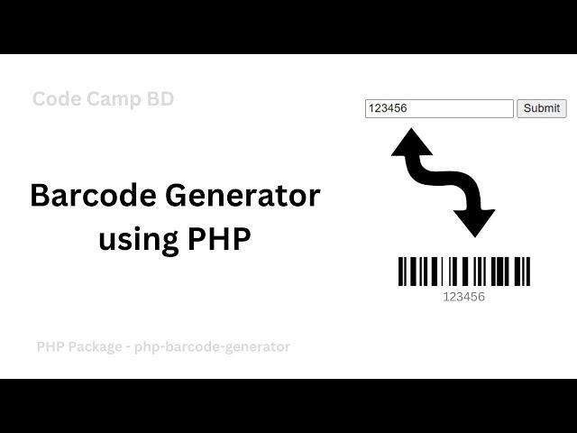 How to Make Simple Barcode Generator using PHP || PHP Package #php-barcode-generator #code_camp_bd