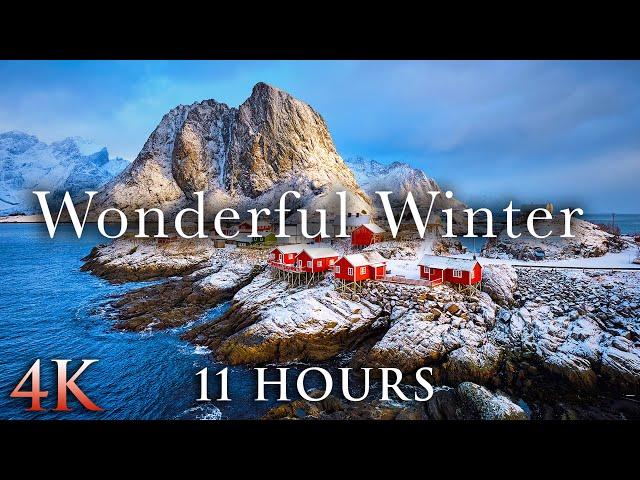 WONDERFUL WINTER 4K - 11HRs of Epic Snow Scenes + Calming Music by Nature Relaxation™