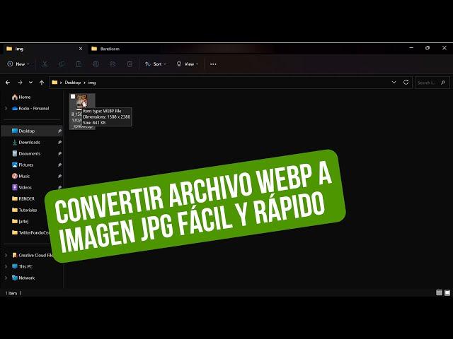 CONVERTIR archivo WEBP a imagen JPG [Tutorial]