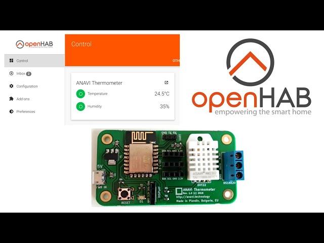 Connecting Temperature and Humidity Sensor DHT22 to OpenHAB 2 with MQTT