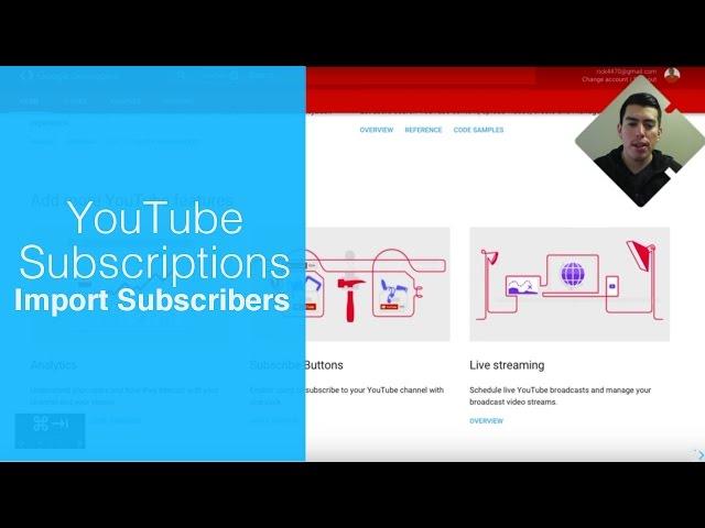 How to import YouTube Subscriptions to a new channel