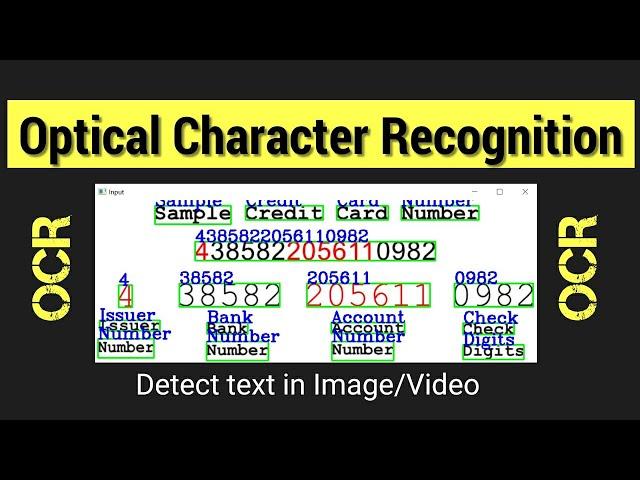 Optical Character Recognition Project | Find Text inside the images/Videos Machine Learning | OCR