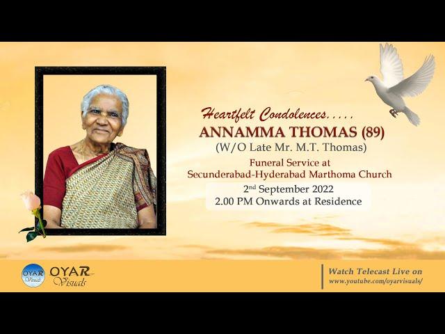 Funeral Service | Annamma Thomas (89) | Oyar Visuals