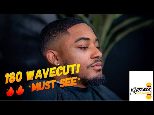 180 WAVE CUT TUTORIAL. HAIRCUT TRANSFORMATION WITH WAVES. HOW TO DO A MID-FADE. (very short video)