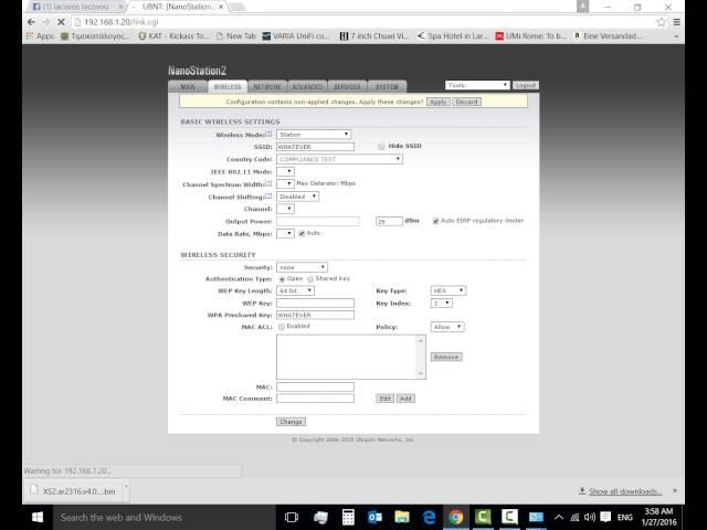 Setup Nanostation 2 as access point