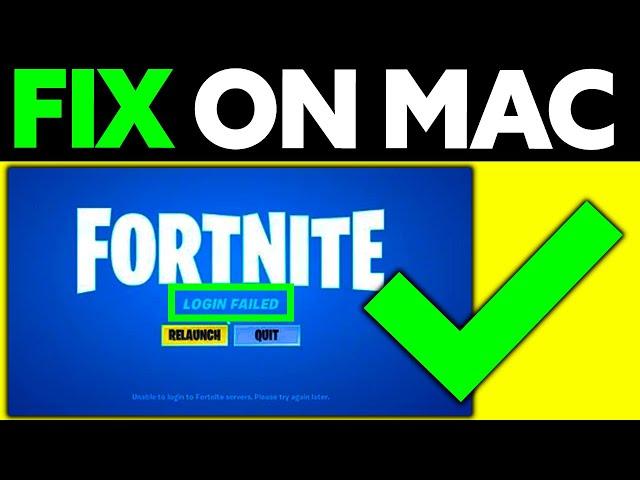 How To FIX Fortnite Login Failed Mac (2024)