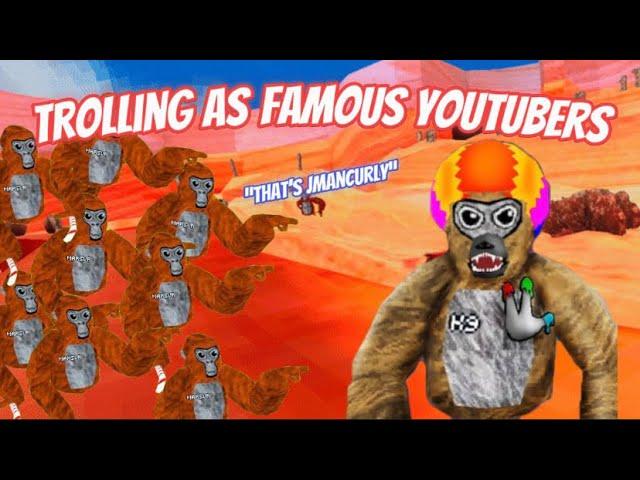 Trolling As FAMOUS YOUTUBERS In Gorilla Tag! | (Oculus Quest 2)