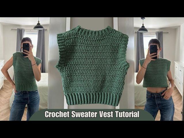 Beginner friendly crochet vest tutorial I Kenikse Crochet