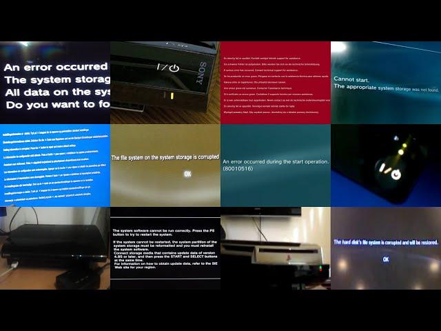 PlayStation 3 All Errors (60fps)