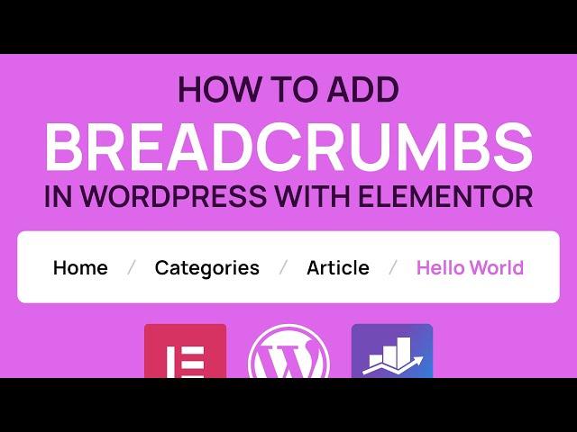 How to add Breadcrumbs to your pages, articles or products.