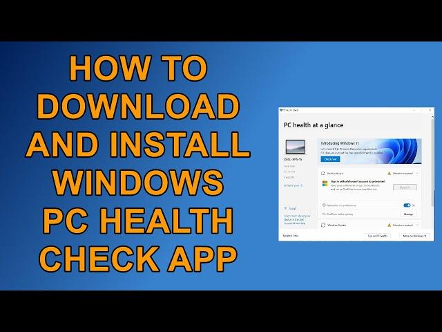 Windows PC Health Check