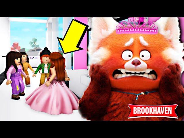 LA MAMAN DE LA PRINCESSE DEVIENT LE PANDA D'ALERTE ROUGE SUR BROOKHAVEN RP ROBLOX! (Turning Red)