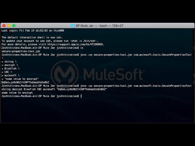 MuleSoft Encryption Decryption in Terminal/CMD line with Secure Properties Tool Jar